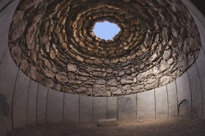 Interior of reconstructed circular tomb in Necropolis area, Los Millares, near Santa Fe Mondujar by Unbekannt Unbekannt
